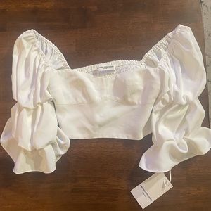 Amanda Uprichard Sweetheart Crop Top